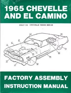 1965 Chevrolet Chevelle El Camino Assembly Manual Book Instructions Illustration - Picture 1 of 1