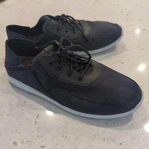 Olukai Mens Kihi 10447 Black Lace Up Low Top Leather Walking Sneakers 13 - Picture 1 of 11