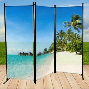 Paravent Raumteiler Trennwand mit Fotodruck SÜDSEE Spanische Wand Sichtschutz - Bild 1 von 1