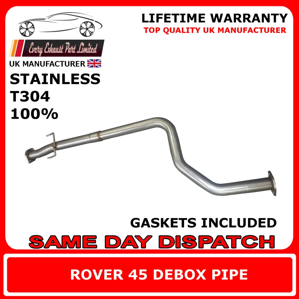 Tubo silenciador central Rover 45 - 2,5" hecho de acero inoxidable - Imagen 1 de 4