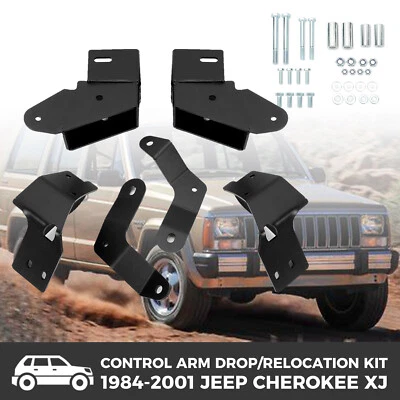 Kit de soporte de reubicación de caída de brazo de control delantero 4,5"-8" para Jeep Cherokee XJ MJ Foto 1 de 4