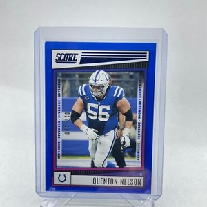 2022 Score Quenton Nelson RC Blue Showcase /100 SP Indianapolis Colts
