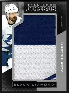 ALEX KILLORN 2021-22 Upper Deck Black Diamond Team Logo Jumbos PATCH Tampa Bay - Picture 1 of 2