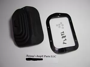 FITS JEEP CJ5 CJ6 1972 - 1975 D20 TRANSFER SHIFT BOOT & RETAINER KIT NEW! - Foto 1 di 4