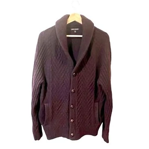 Banana Republic Men Wool Cable Knit Cardigan Sweater XL Academia Grandpa Preppy - Picture 1 of 8
