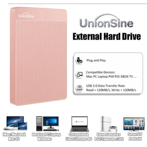 USB 3.0 500GB External Hard Drive Disks HDD Ultra-Slim 2.5" for PC Laptop TV Mac - Picture 1 of 12