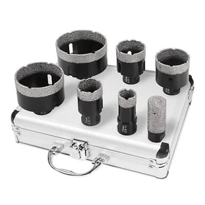 7Pcs 25-76mm Diamond Drill Bits Holesaw Cut For Porcelain Granite Tile Glass - Picture 1 of 10