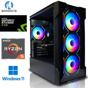 Gaming PC AMD Ryzen 5 7600 - 32GB DDR5 / 8GB RTX 4060 / 2TB SSD - Windows 11 - Picture 1 of 8