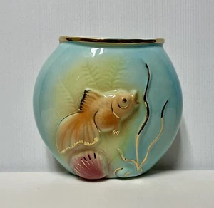 P. P. Pry Ltd Australia Wall Vase Gold Fish In Bowl Design VGC - Picture 1 of 9