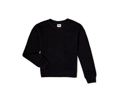 Athletic Works Girls Fleece Sweatshirt Size S (6-6X) Black Long Sleeve • 12€