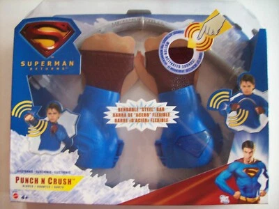 НОВЫЕ электронные сгибаемые стальные перчатки Superman Returns Punch N Crush - Изображение 1 из 3
