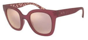 NWT Armani Exchange AX4087S 82926X OPAL EGGPLANT LT VIOLET MIRROR ROSE GOLD 49MM - Picture 1 of 1
