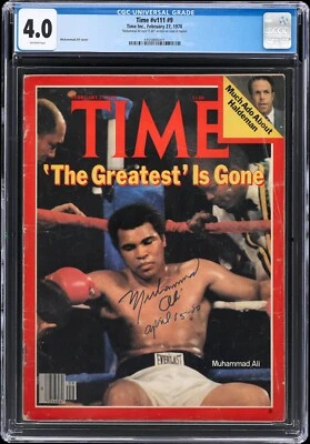 Muhammad Ali "The Greatest" Vintage Signed Autographed Time Magazine CGC & JSA - Image 1 of 3