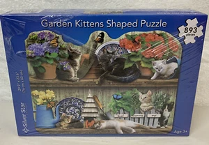 Garden Kittens Shaped 893 Piece Puzzle Silver Star Brands - Picture 1 of 3