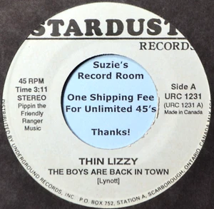 Thin Lizzy The Boys are Back in Town / Ray Peterson Corinna HITS 45 7" Vinyl #B - Picture 1 of 3