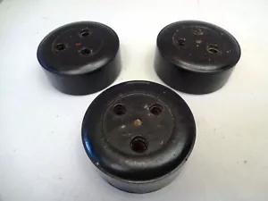 Vintage Electric Plug Socket Bakelite And Ceramic Round 15 Amp Collectibles 3Pc - Picture 1 of 5