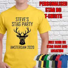 STAG DO MENS T-SHIRTS PERSONALISED UNISEX STAG T SHIRT CUSTOM DESIGNS FUNNY(D5)