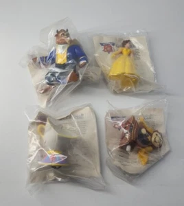 Beauty and the Beast, Complete set of 4 NIP Burger King Kids Club Toys 1991 - Picture 1 of 6