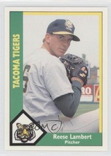 1990 CMC AAA Tacoma Tigers Green Backs Reese Lambert #8