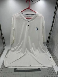 Indianapolis Colts Nike NFL On Field Dri-Fit Button Men's White Used 3XL XXXL - Picture 1 of 8