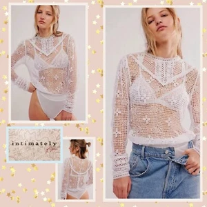 ✨STUNNING✨Intimately Free People Only The Best Crochet Bodysuit White Sz XS - Picture 1 of 23