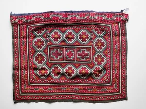 Antique Chinese Tribe Miao Hmong Hand Embroidered Panel Textile / EP809 - Picture 1 of 11