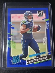 Zach Charbonnet - Donruss 2023 - Seahawks - Rated Rookie - Press Proof Blue  - Bild 1 von 2