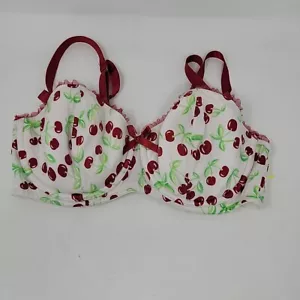 Cacique Bra 38DD Cherry Red Padded Underwire Flaunt NWT Lane Bryant - Picture 1 of 11