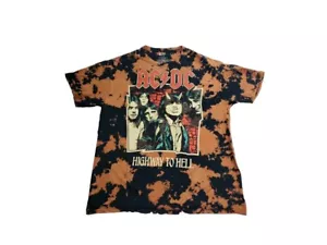 AC/DC - Mens Highway To Hell Tie Dye Graphic Print T Shirt - Size L - Picture 1 of 7