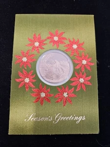 Franklin Mint 1973 Bronze Münze Weihnachtszeiten Grußkarte - Bild 1 von 6