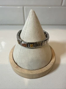 NOMINATION STAINLESS STEEL & 18KT GOLD CHARM BRACELET DISNEY - Picture 1 of 11