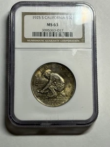 1925-S California Commemorative Half Dollar NGC MS63 Nice Strike - Picture 1 of 4