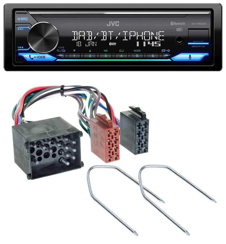 JVC Bluetooth DAB USB MP3 Autoradio für BMW 3er E30 E36 87-00 5er E34 88-96 - Bild 1 von 4