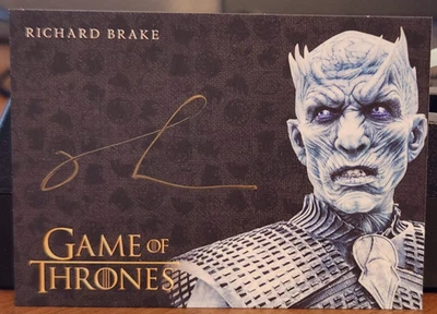 Tarjeta autógrafa Juego de Tronos Iron Anniversary 2021 1 Richard Brake Night King Foto 1 de 2