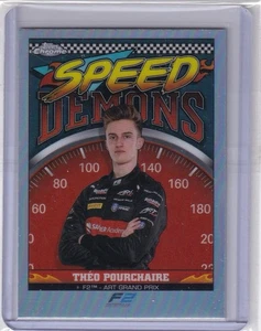 2023 TOPPS CHROME THEO POURCHAIRE SPEED DEMONS F2 ART GRAND PRIX - Picture 1 of 1