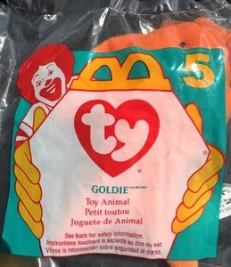 GOLDIE der GOLDFISCH TY BEANIE BABY #5 1996 McDONALD'S HAPPY MEAL SPIELZEUG OVP - Bild 1 von 1