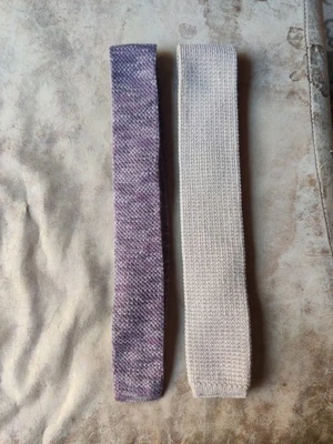 Lote de 2 corbatas de cuello de extremo cuadrado ajustadas de colección Wembley paquete de ratas de algodón Foto 1 de 4