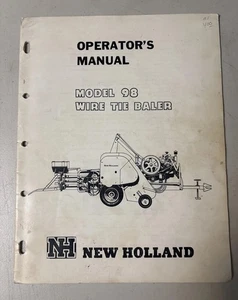 Empacadora de alambre original New Holland modelo 98 manual de operador - Imagen 1 de 11