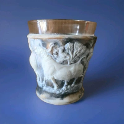 Piedra y vidrio Incolay genuina vintage gris 12 OZ reemplazo tema toro Foto 1 de 3