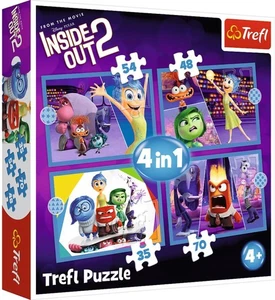 NEW Trefl Jigsaw Puzzle 4 in 1 Pieces 4+ Age Inside Out 2 Emotions Rule - Picture 1 of 5