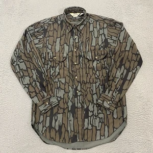 Vintage Cabela's Hemd Herren M Mehrfarbig Trebark Langarm Knopfleiste Made In USA - Bild 1 von 15