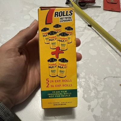 Sealed Kodak  800 35mm Film 7 Rolls  Exp 03/2006 - Image 1 of 4