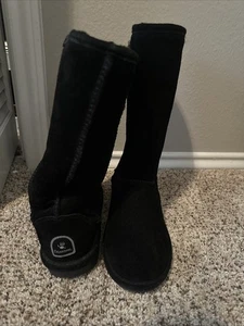 Stivali invernali alti BearPaw donna taglia 7 neri scamosciati Emma nuovi senza etichette - Foto 1 di 4