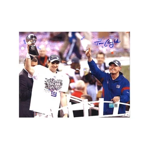 Tom Coughlin New York Giants Autographed 8x10 SB XLVI Photo (CX Auth) - Picture 1 of 1