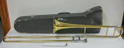 1965 Raro - Trombón Buescher Super Aristocrat con boquilla y estuche - Áspero Foto 1 de 4