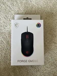 MSI FORGE GM310 Wired Optical Gaming Mouse, RGB LED, 20 Million Clicks - Picture 1 of 4