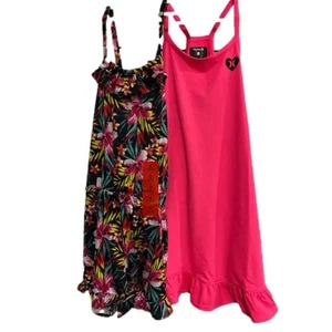 Hurley Girls Dress and Romper 2 pack Pink Floral Size Medium NWT - Picture 1 of 3