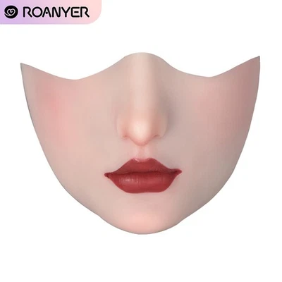 Roanyer Silicone Half Mask Closed Lips for Crossdresser Transgender Cosplay - Image 1 of 4