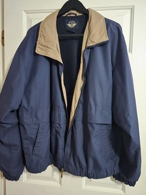 Vintage Dockers Jacket Men's Size XL Fully Lined - Blue w/tan collar  Excellent - Image 1 of 4
