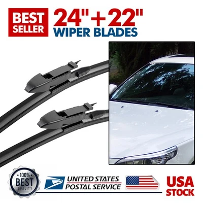 All Season For BMW M5 2006-2010 Windshield Wiper Blades Set Front 24"&22" New - Image 1 of 4